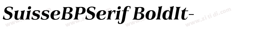 SuisseBPSerif BoldIt字体转换